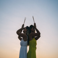 Trine och Karina